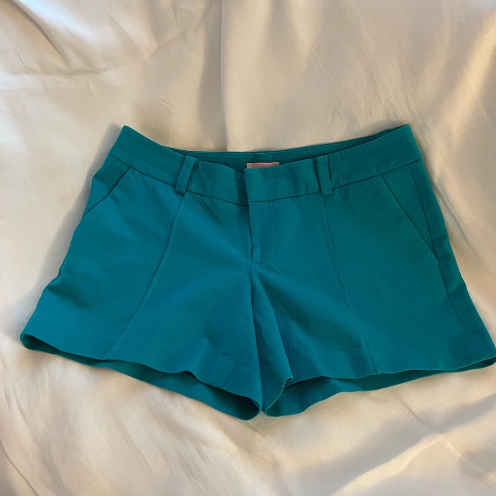 Teal Lilly Pulitzer cotton stretch shorts